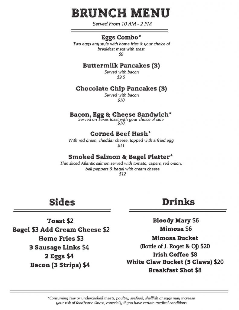 North Raleigh Hibernian Pub Menu Hibernian Pub